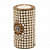 Wooden Candle Holder white cutting Stone Set of 3 Wood - rear_view