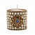 Wooden Candle Holder white cutting Stone Set of 3 Wood - right_view