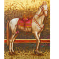 The Royal Horse White I Wall Painting - photo
