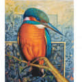Kingfisher Realistic wall painting - rear_view
