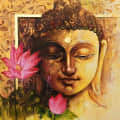 Lord Budhha Realistic Wall Art - front_view