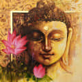 Lord Budhha Realistic Wall Art - top_view