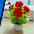 Artificial Flower Plant (Red) - rear_view