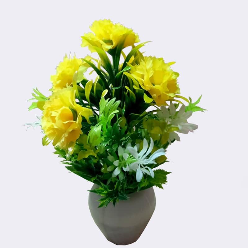 Artificial Flower Plant (Yellow) - front_view