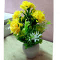 Artificial Flower Plant (Yellow) - rear_view
