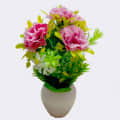 Artificial Flower Plant (Pink) - front_view