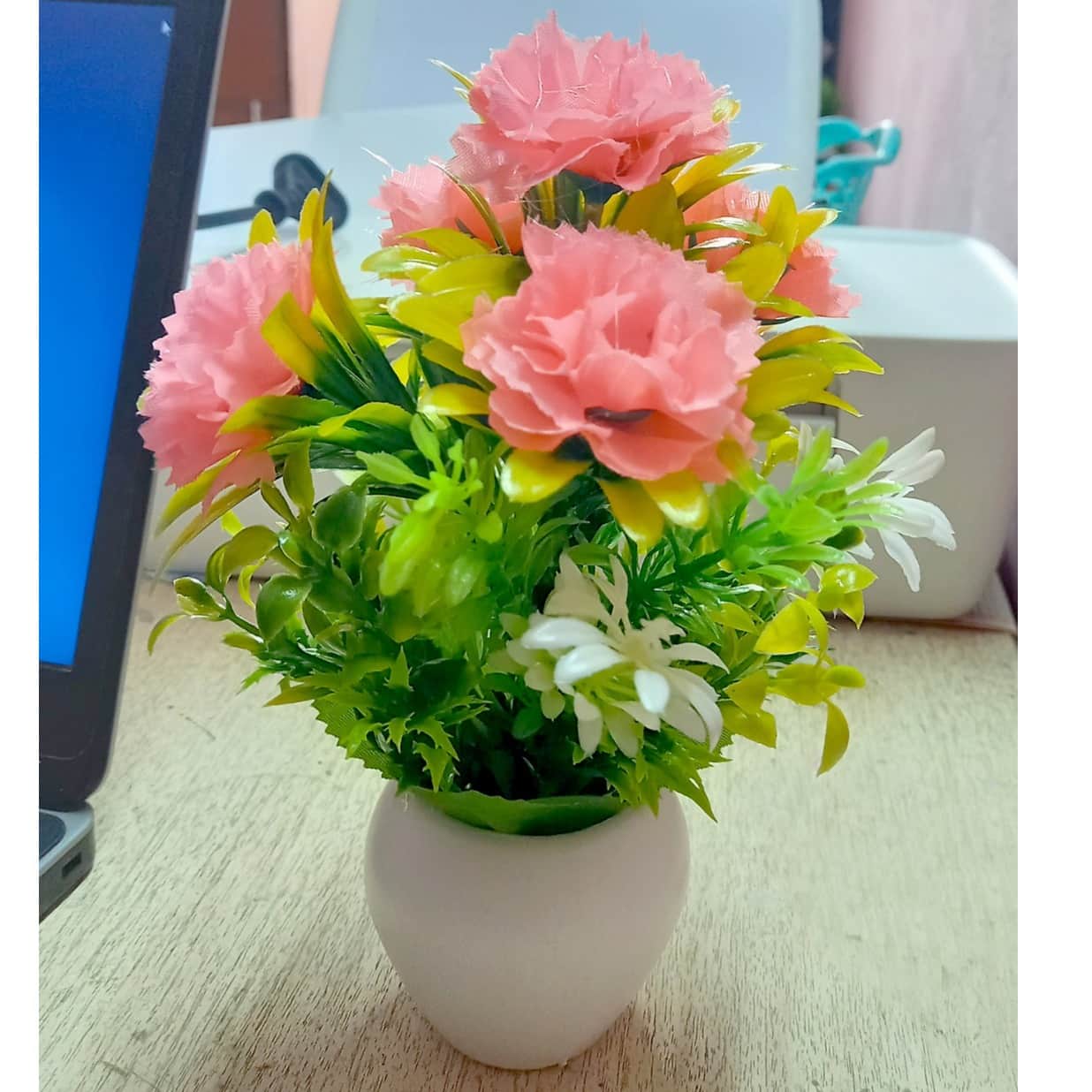 Artificial Flower Plant (Peech) - top_view