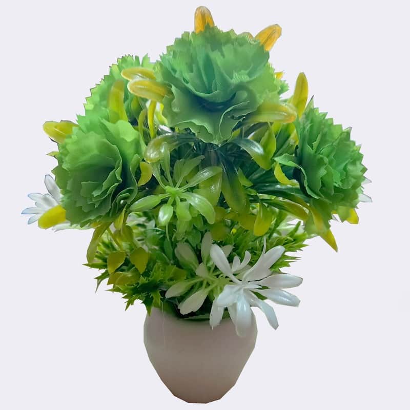 Artificial Flower Plant (Green) - front_view