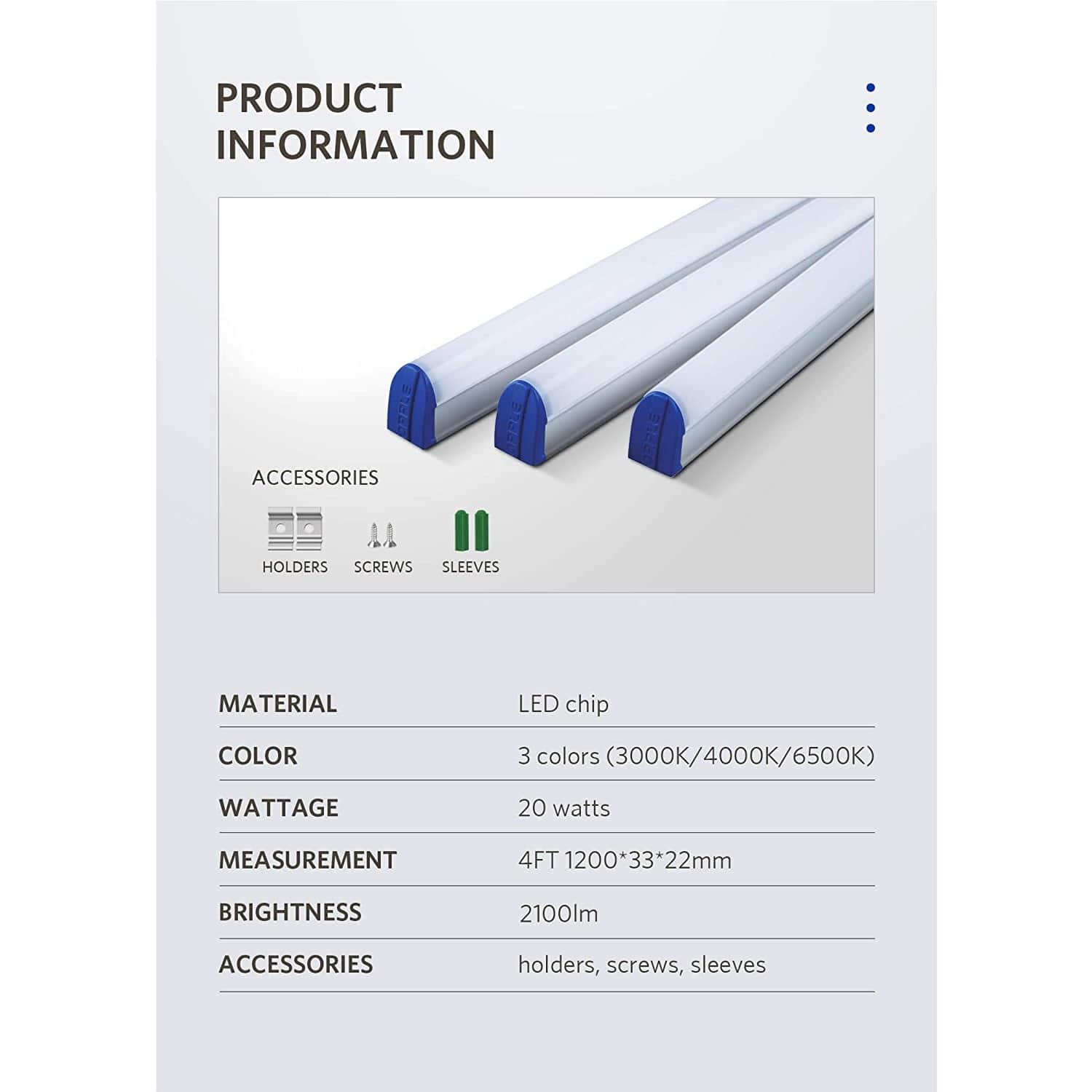 Super Bright White LED Batten Light (4Ft ) - top_view