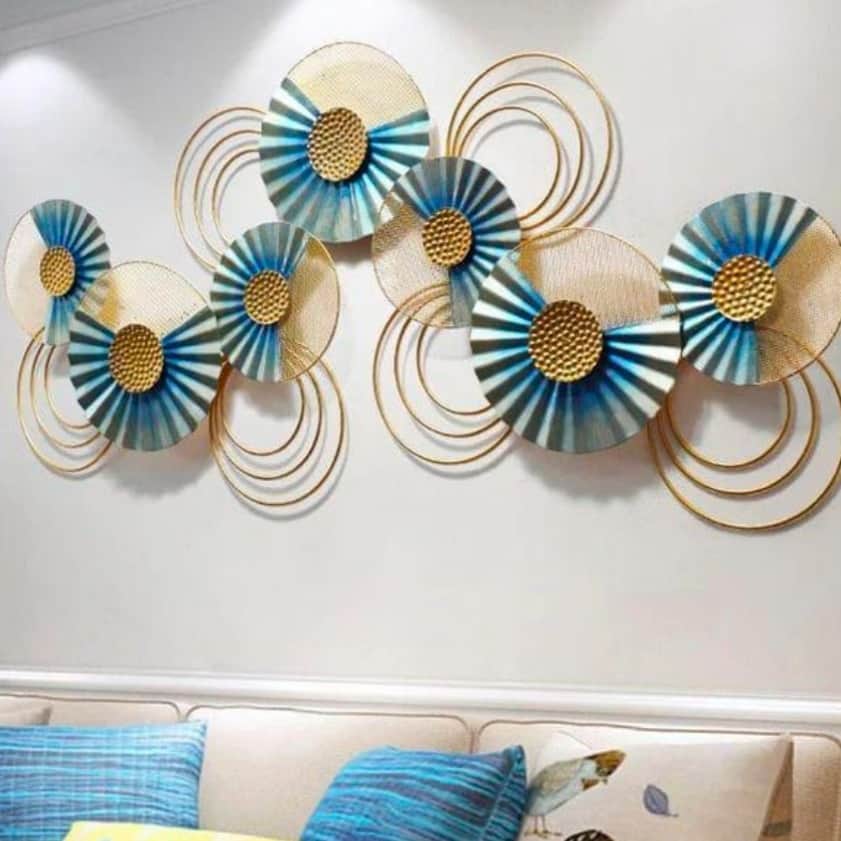 Ring Plates Metal wall Art - front_view