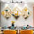 Golden deer Metal wall Art - top_view