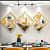 Golden deer Metal wall Art - rear_view