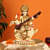 Lord Saraswati Statue Fine Gold Plating - photo