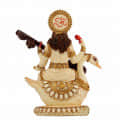 Lord Saraswati Statue Fine Gold Plating - rear_view