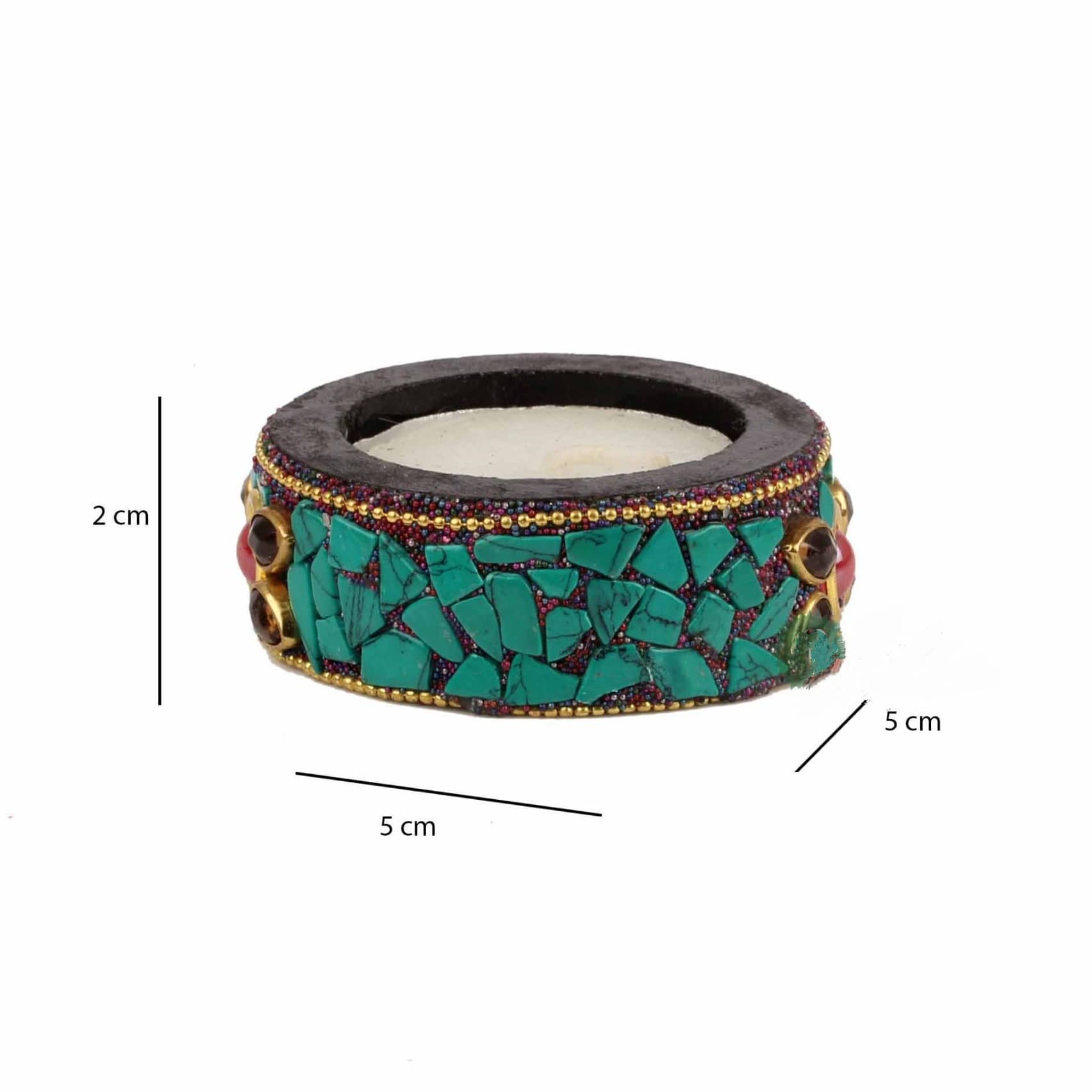 1 Inches Candle Holder Set of 6 Wooden Decorative