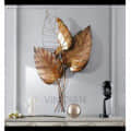 Golden leaf Metal wall Art - front_view