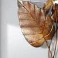 Golden leaf Metal wall Art - top_view