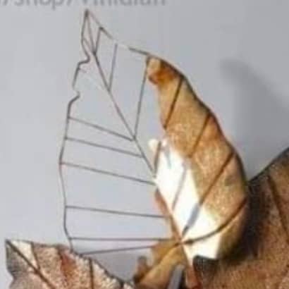 Golden leaf Metal wall Art
