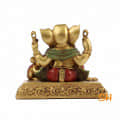 6*5 Ganesh with Candle Holder, House Warming Gift - rear_view