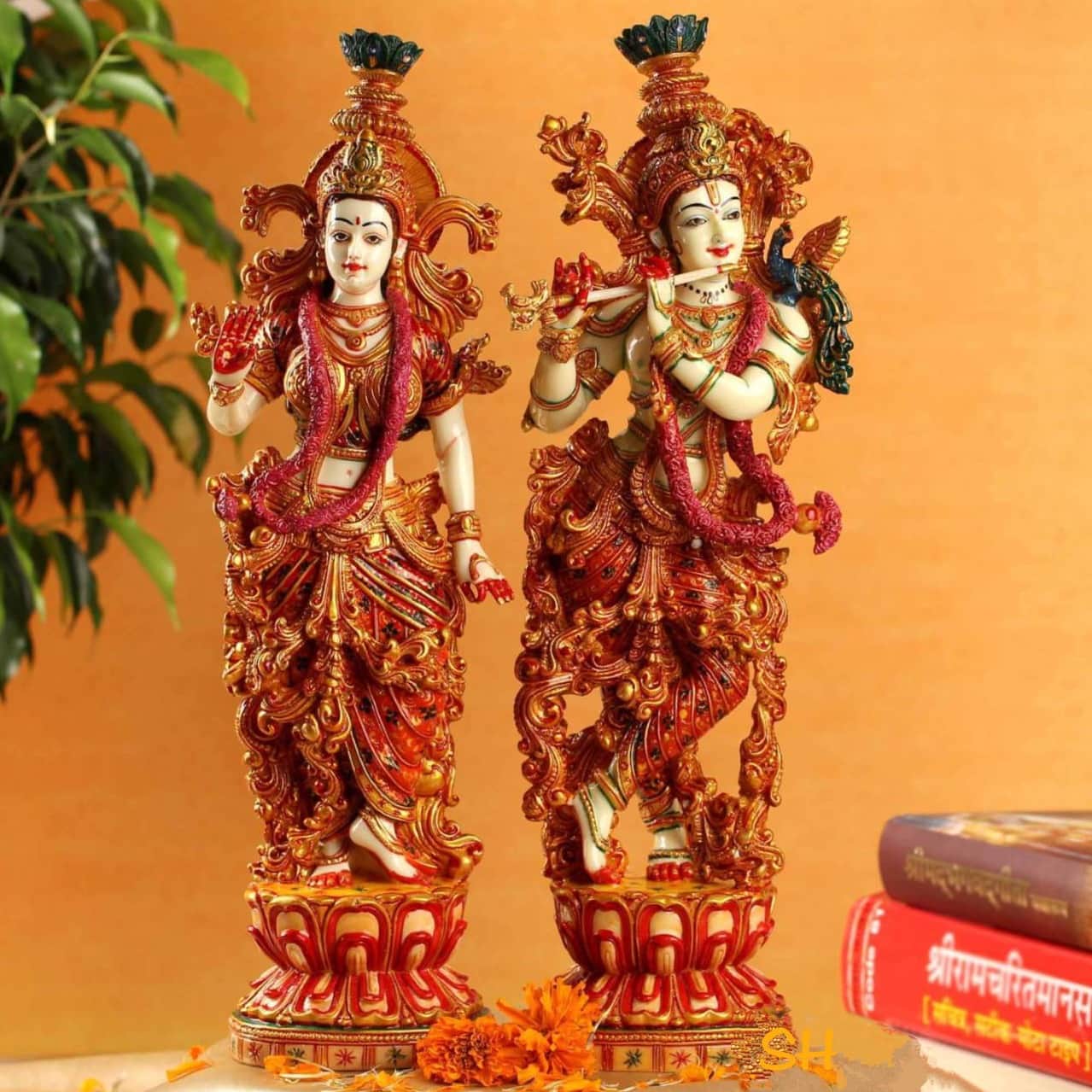 15" Radha Krishna Statue Idol - front_view