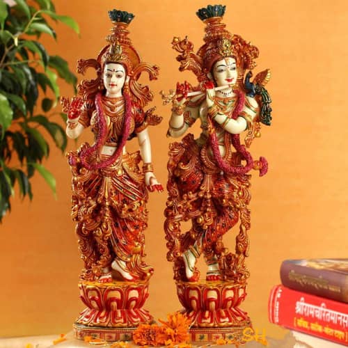 15" Radha Krishna Statue Idol