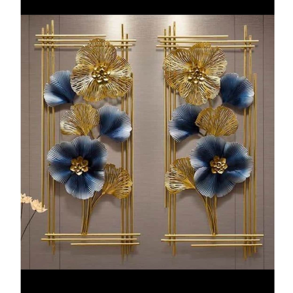 Beautiful Flower metal wall art  30x18 Inches - front_view