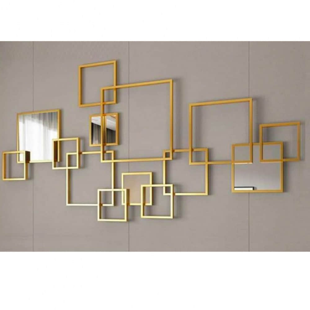 High Quality Gold Plated Metal wall Art I 60x30 Inches - photo