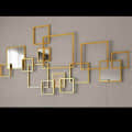 High Quality Gold Plated Metal wall Art I 60x30 Inches - front_view