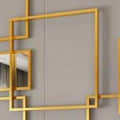 High Quality Gold Plated Metal wall Art I 60x30 Inches - rear_view