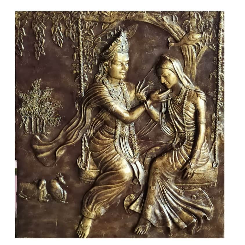 Krishna and Radha mural - top_view