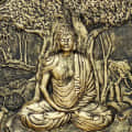 LORD BUDDHA SITTING MEDITATING POSE MURAL - top_view