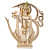 12" Om Krishna Statue Valentine Gift for him Krishna with Basuri Hare Krishna Bihari Balagopala Balakrishna Govinda Narayana Hindu Gift - front_view