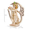 12" Om Krishna Statue Valentine Gift for him Krishna with Basuri Hare Krishna Bihari Balagopala Balakrishna Govinda Narayana Hindu Gift - top_view