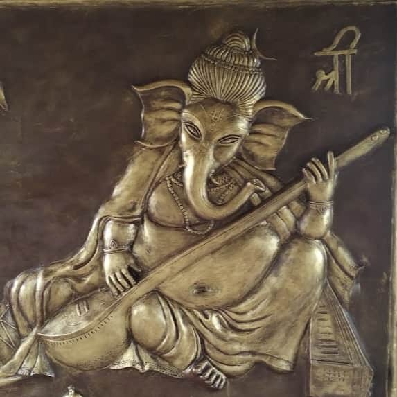 AMULYART LORD GANESHA MURAL - top_view