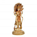 12'' Vishnu Statue Ivory Look - rear_view