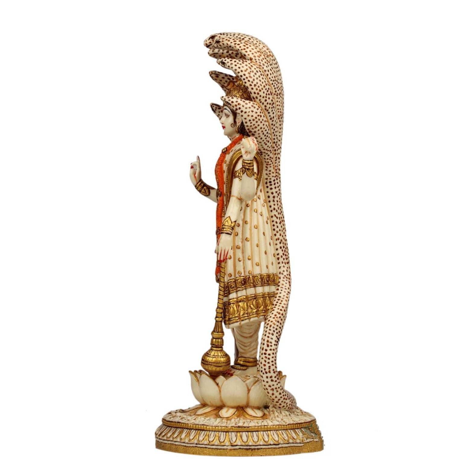 12'' Vishnu Statue Ivory Look