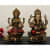 Lakshmi Ganesha Statue, Resin Ganesha Laxmi Statue, Diwali gift, Ganesha for altar, Copper Finish Resin Goddess, Wedding Decor Statue - front_view