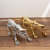 Silver & Gold Plated Panther Jaguar Statue - photo