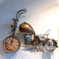 Decorative Vintage Wall Décor Bike with Clock Showpiece for Home Décor - rear_view