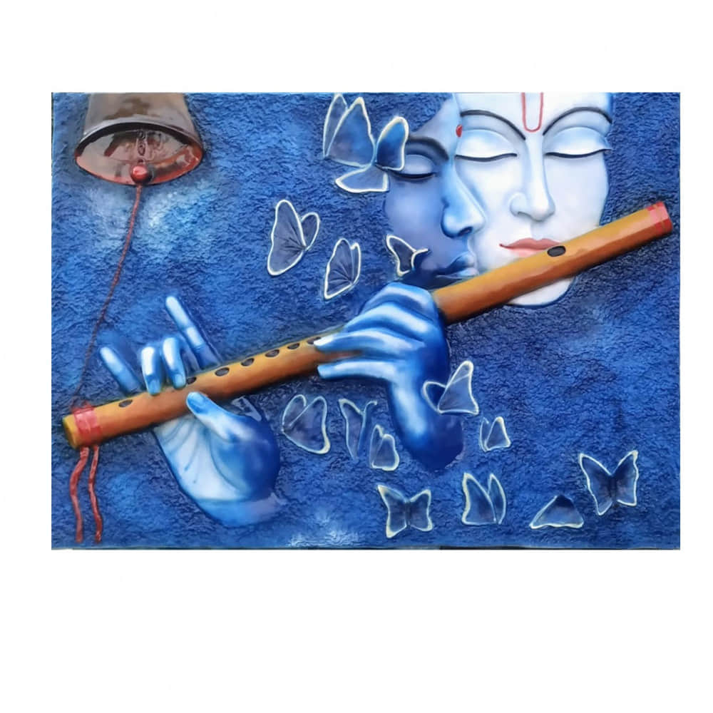 AMULYART LORD KRISHNA POLYRESIN MURAL FOR HOME AND OFFICE - photo