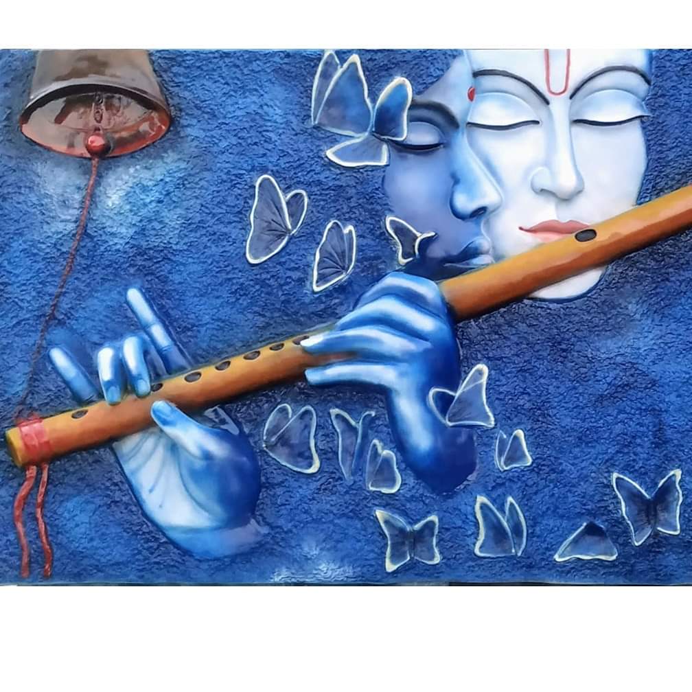 AMULYART LORD KRISHNA POLYRESIN MURAL FOR HOME AND OFFICE AMULYART LORD KRISHNA POLYRESIN MURAL FOR HOME AND OFFICE
