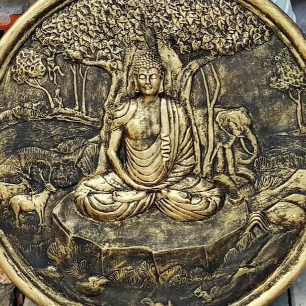 AMULYART LORD BUDDHA FRP MURAL FOR HOME AND OFFICE - top_view
