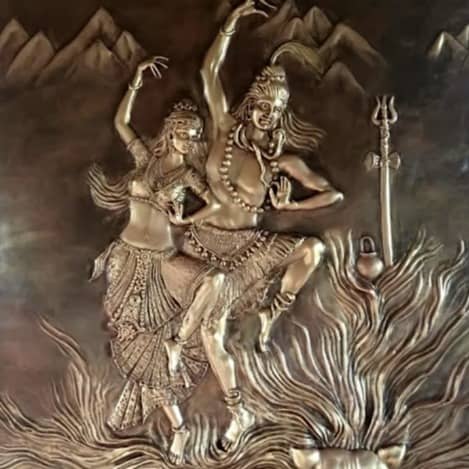 AMULYART LORD SHIVA AND PARVATI FRP MURAL FOR INDOOR AND OUTDOOR USE
