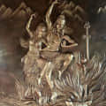 AMULYART LORD SHIVA AND PARVATI FRP MURAL FOR INDOOR AND OUTDOOR USE - front_view