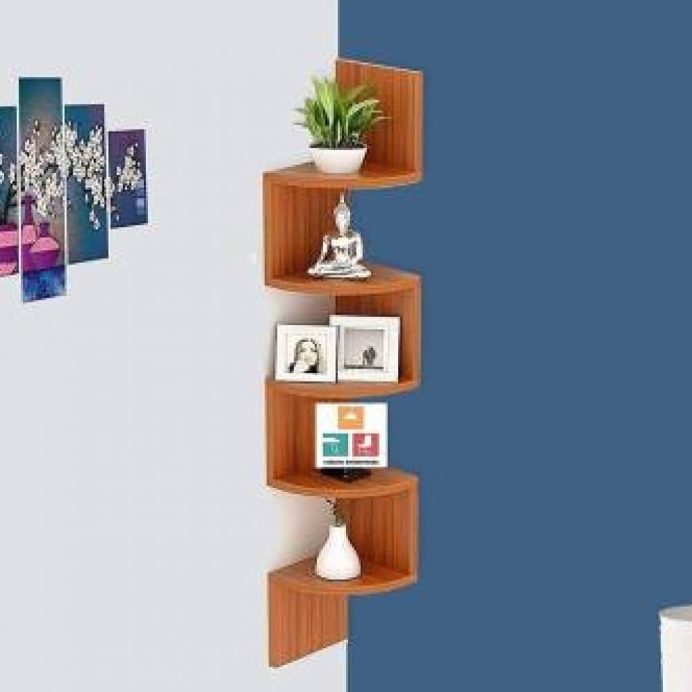 Zigzag Corner Wall Shelf - photo