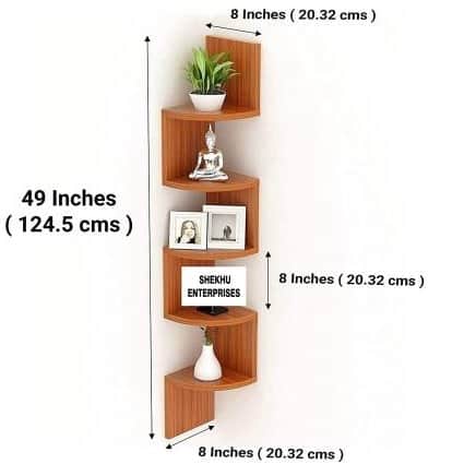 Zigzag Corner Wall Shelf - top_view