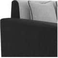 Tulip Fabric 3 Seater Sofa  (Finish Color - Black Grey) - bottom_view