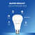 OPPLE LED Light Bulb B22 Base ;5W (40-Watt Equivalent)- 500 Lumen; 6500-Kelvin; Non-dimmable;Cool Daylight ; Life Time 20000 Hours Plus; 180Deg.Wide Range Lighting (5W;B22;Cool White; Pack of 6) - front_view