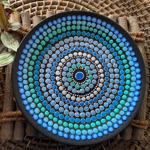 EARTHENWALLPLATES  artificial wall plates blues
