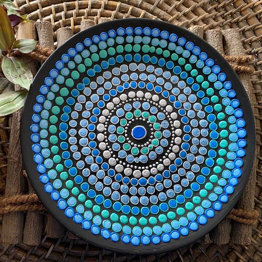 EARTHENWALLPLATES  artificial wall plates blues - photo